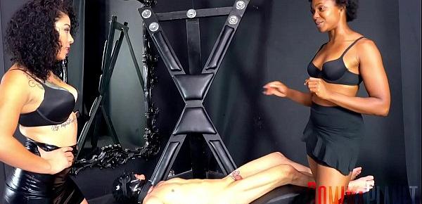  Fart Torture Training - Puerto Rican Dominatrix and Black Domme Torture A Slave With Farts